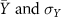 $\bar Y\,{\text{ and }}{\sigma _Y}{ }$