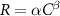 $R = \alpha {C^\beta }$