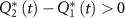 $Q_2^*\left( t \right) - Q_1^*\left( t \right) > 0$