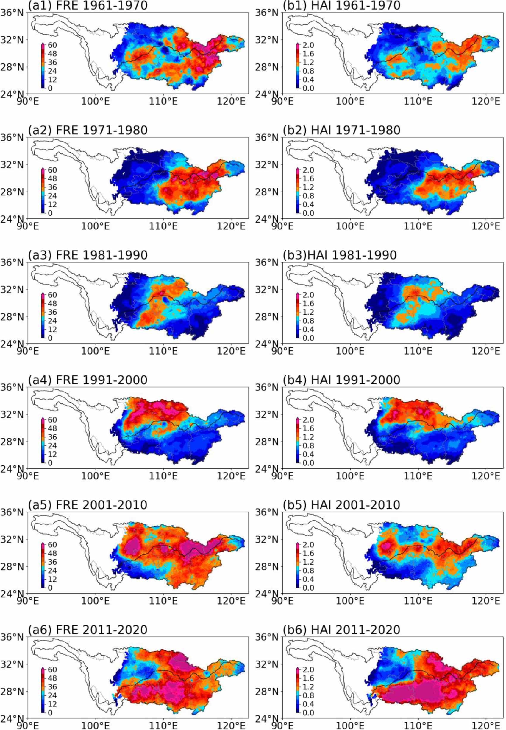 Assessment and pre-assessment of compound hot and drought events