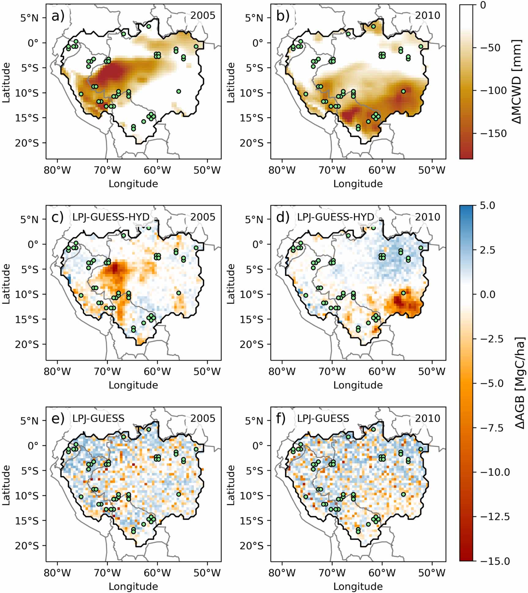 Simulated sensitivity of the Amazon rainforest to extreme drought ...