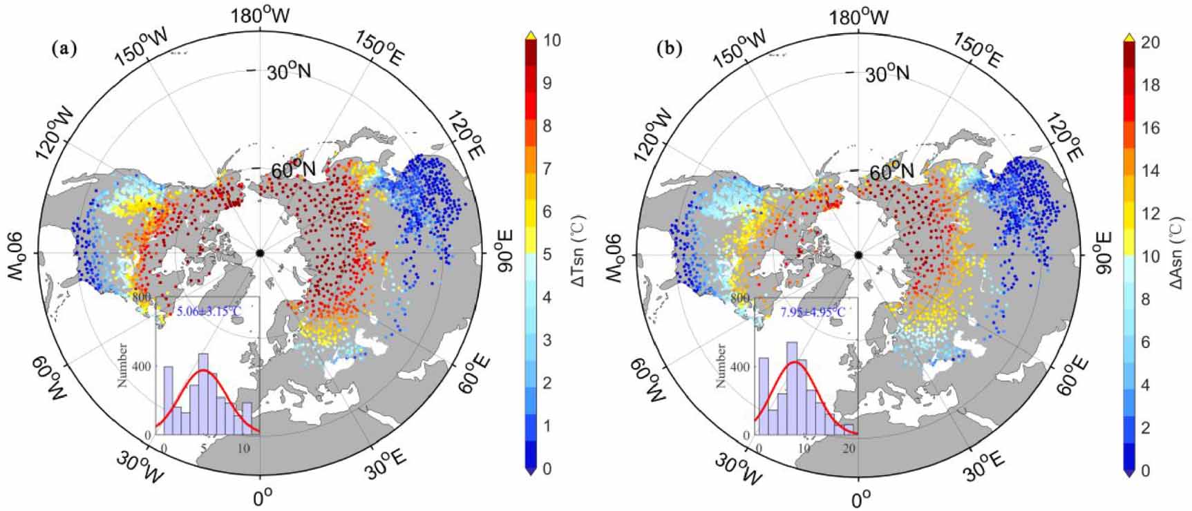 The thermal effect of snow cover on ground surface temperature in the ...
