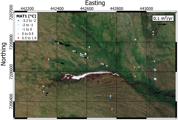 Solifluction Examples Insights on seasonal solifluction processes in warm permafrost Arctic ...
