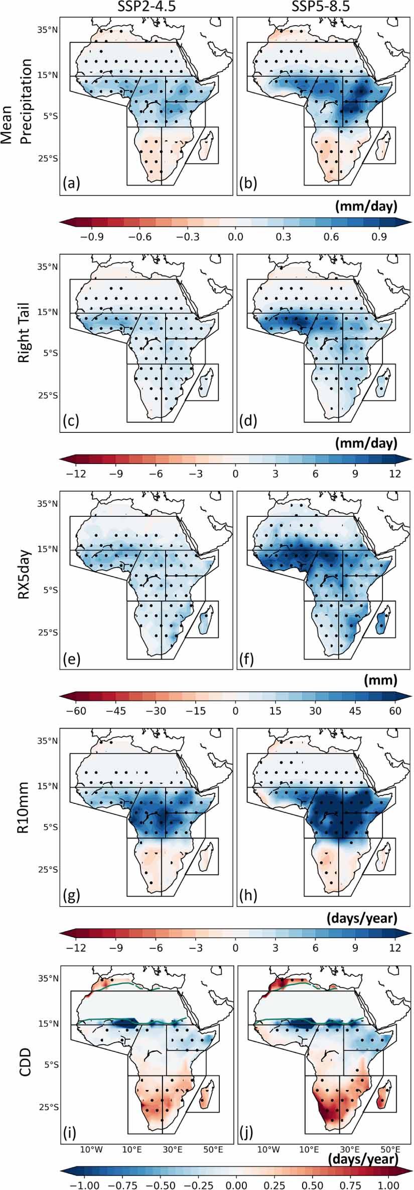 Projected regional changes in mean and extreme precipitation over ...