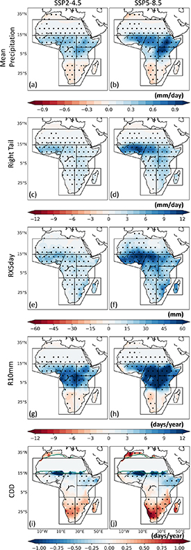 Projected regional changes in mean and extreme precipitation over ...