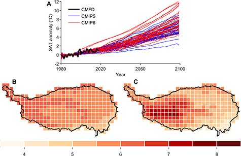 Constraining future surface air temperature change on the Tibetan ...
