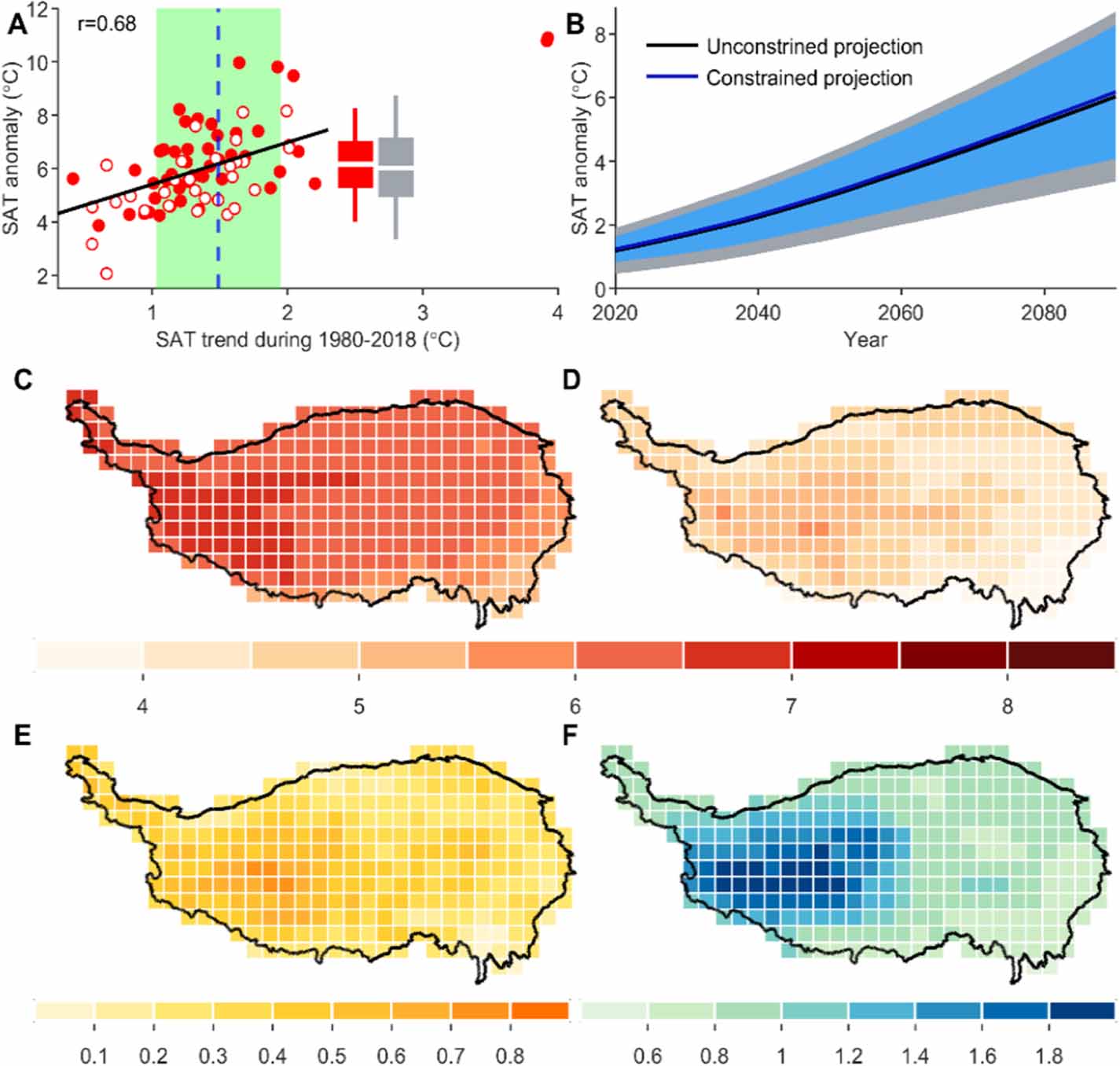 Constraining future surface air temperature change on the Tibetan ...
