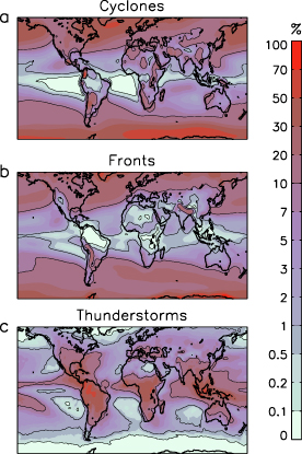 Spring Cyclone Front Compound weather systems of cyclones, fronts and thunderstorms in ...