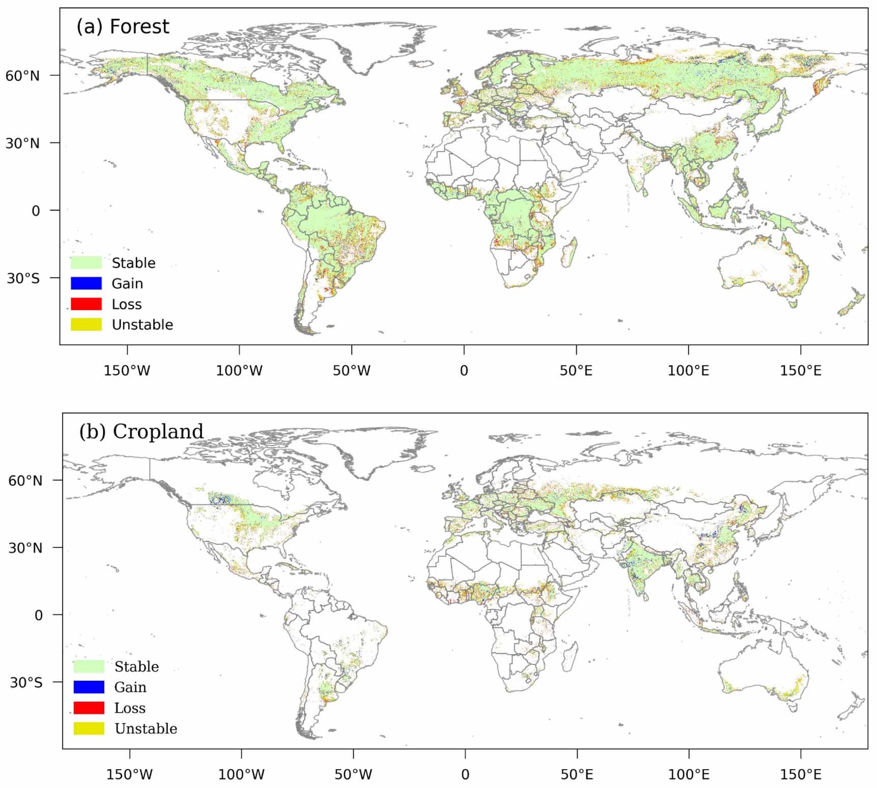 Assessment of global land cover changes using satellite data ...