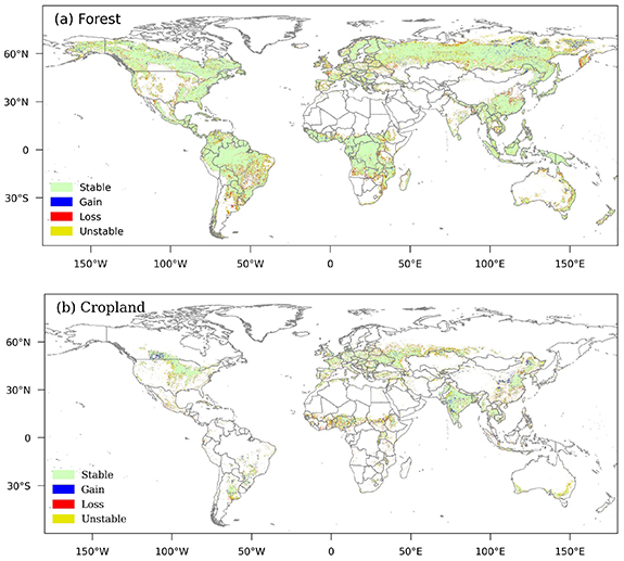Assessment of global land cover changes using satellite data ...