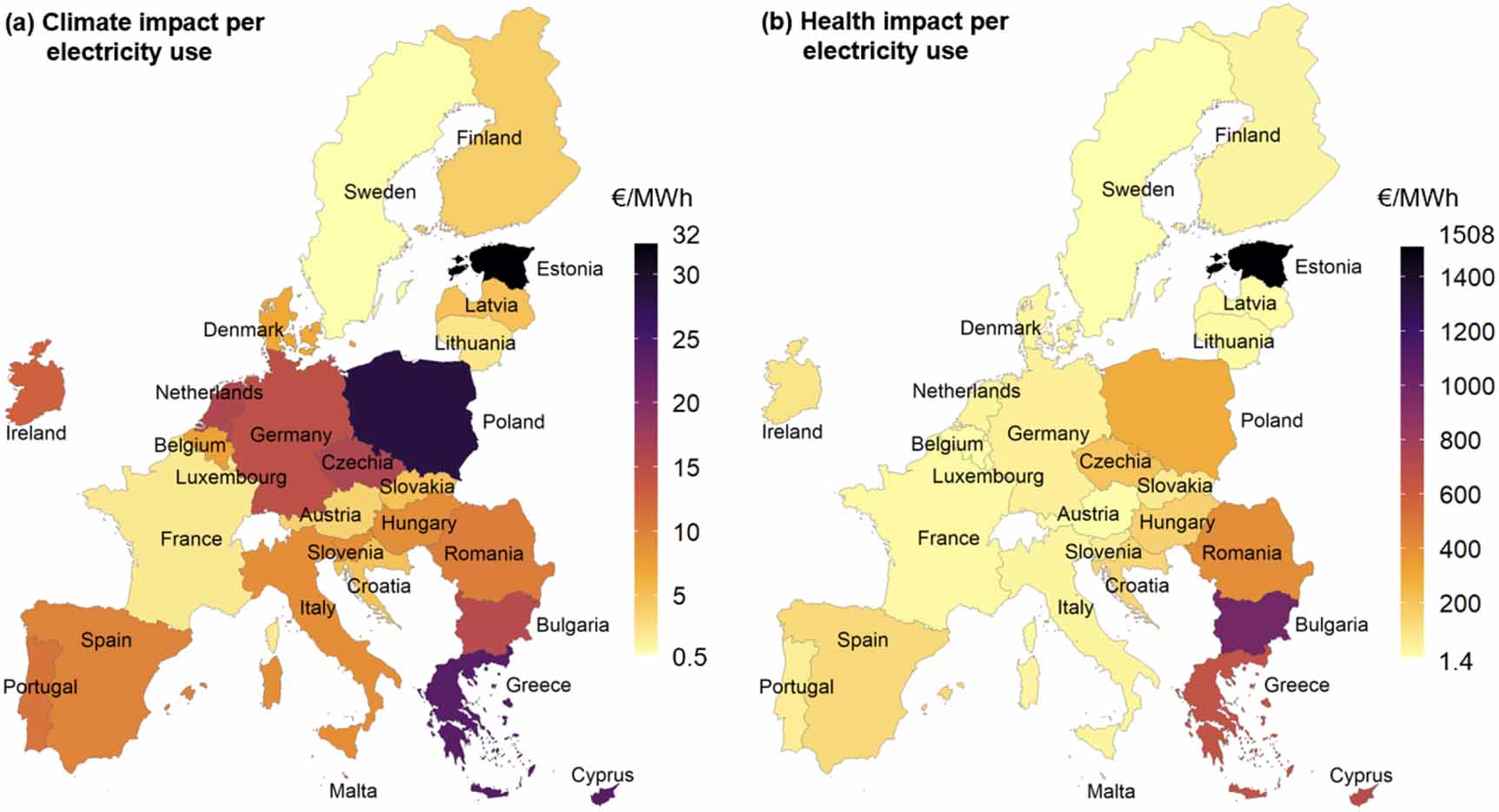 Assessing the climate and health impacts of energy consumption in ...