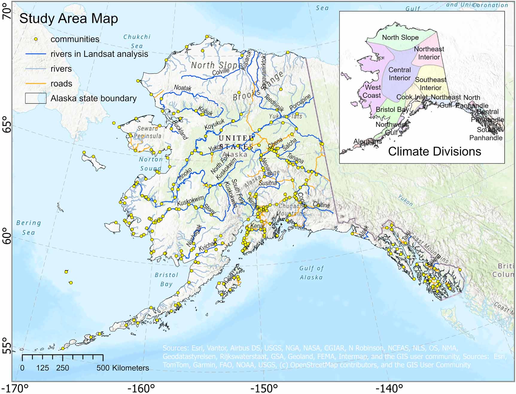 River ice phenology across Alaska: Geospatial patterns and temporal ...