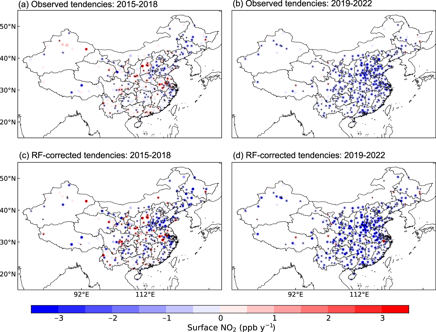 Anthropogenic drivers of the accelerated decline in surface NO2 over ...