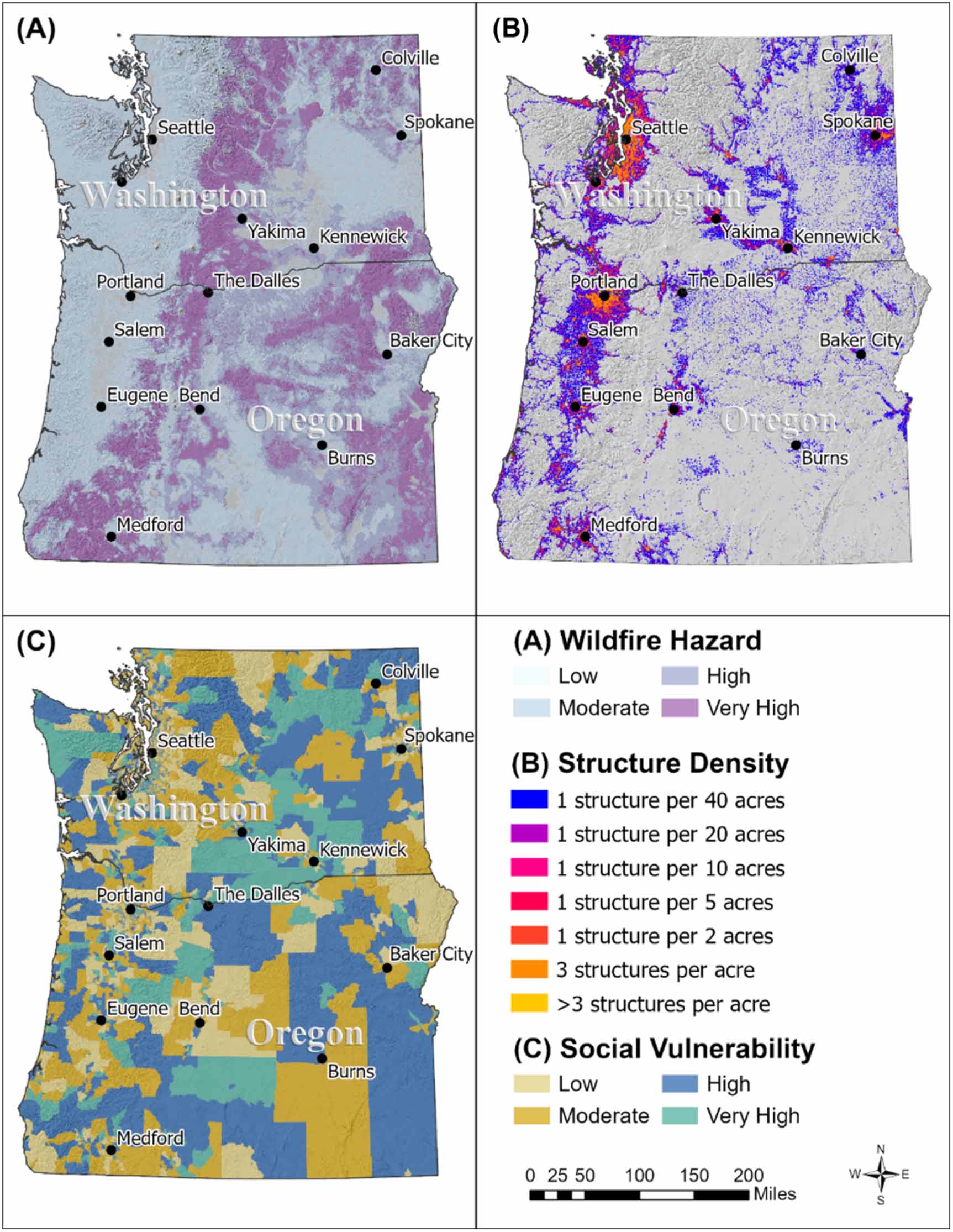 Fire Risk Vulnerability Integrating social vulnerability with structure density and hazard to ...