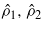 ${\hat {\rho }}_{1},{\hat {\rho }}_{2}$