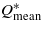 ${Q}_{\mathrm{mean}}^{\ast }$