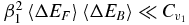 $\beta _{1}^{2}\left\langle \Delta E_{F}\right\rangle \left\langle \Delta E_{B}\right\rangle \ll C_{v_{1}}$