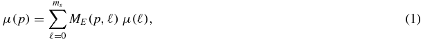 Equation (1)