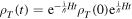${\rho }_{T}(t)={{\rm{e}}}^{-\tfrac{{\rm{i}}}{{\hslash }}{Ht}}{\rho }_{T}(0){{\rm{e}}}^{\tfrac{{\rm{i}}}{{\hslash }}{Ht}}$