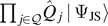 ${\prod }_{j\in \mathcal{Q}}{\hat{Q}}_{j}\left\vert \enspace {{\Psi}}_{\text{JS}}\right\rangle $