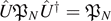 $\hat{U}{\mathfrak{P}}_{N}{\hat{U}}^{{\dagger}}={\mathfrak{P}}_{N}$