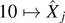 $10{\mapsto}{\hat{X}}_{j}$