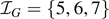 ${\mathcal{I}}_{G}=\left\{5,6,7\right\}$