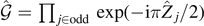 $\hat{\mathcal{G}}={\prod }_{j\in \mathrm{o}\mathrm{d}\mathrm{d}}\enspace \mathrm{exp}(-\mathrm{i}\pi {\hat{Z}}_{j}/2)$