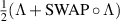 $\frac{1}{2}(\Lambda + \textrm{SWAP} \circ \Lambda)$