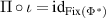 $\Pi \circ\iota = \mathrm{id}_{\mathrm{Fix}(\Phi^*)}$