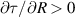 $\partial \tau/\partial R\gt0$