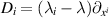 $D_i = (\lambda_i-\lambda)\partial_{x^i}$