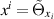 $x^i = \tilde{\Theta}_{x_i}$