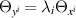 $\Theta_{y^i} = \lambda_i\Theta_{x^i}$