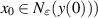 $x_0\in N_{\varepsilon}(y(0)))$
