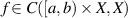 $f\in C([a,b)\times X,X)$