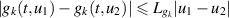 $|g_k(t,u_1)-g_k(t, u_2)|\unicode{x2A7D} L_{g_k}|u_1-u_2|$