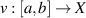 $v:[a,b]\to X$
