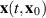 $\mathbf{x}(t,\mathbf{x}_{0})$