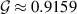 $\mathcal{G}\approx 0.9159$