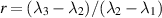 $r = (\lambda_3 - \lambda_2)/ (\lambda_2 - \lambda_1)$