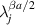 $ \lambda_j^{\beta a/2}$