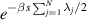 $e^{-\beta s \sum_{j = 1}^N \lambda_j/2}$