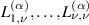 $L_{1,\nu}^{(\alpha)}, \dots, L_{\nu,\nu}^{(\alpha)}$