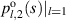 $p_{l,2}^\textrm{o}(s)|_{l = 1}$