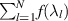 $\sum_{l = 1}^N f(\lambda_l)$