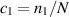 $c_1 = n_1/N$