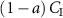$(1 - a ) \, C_}$