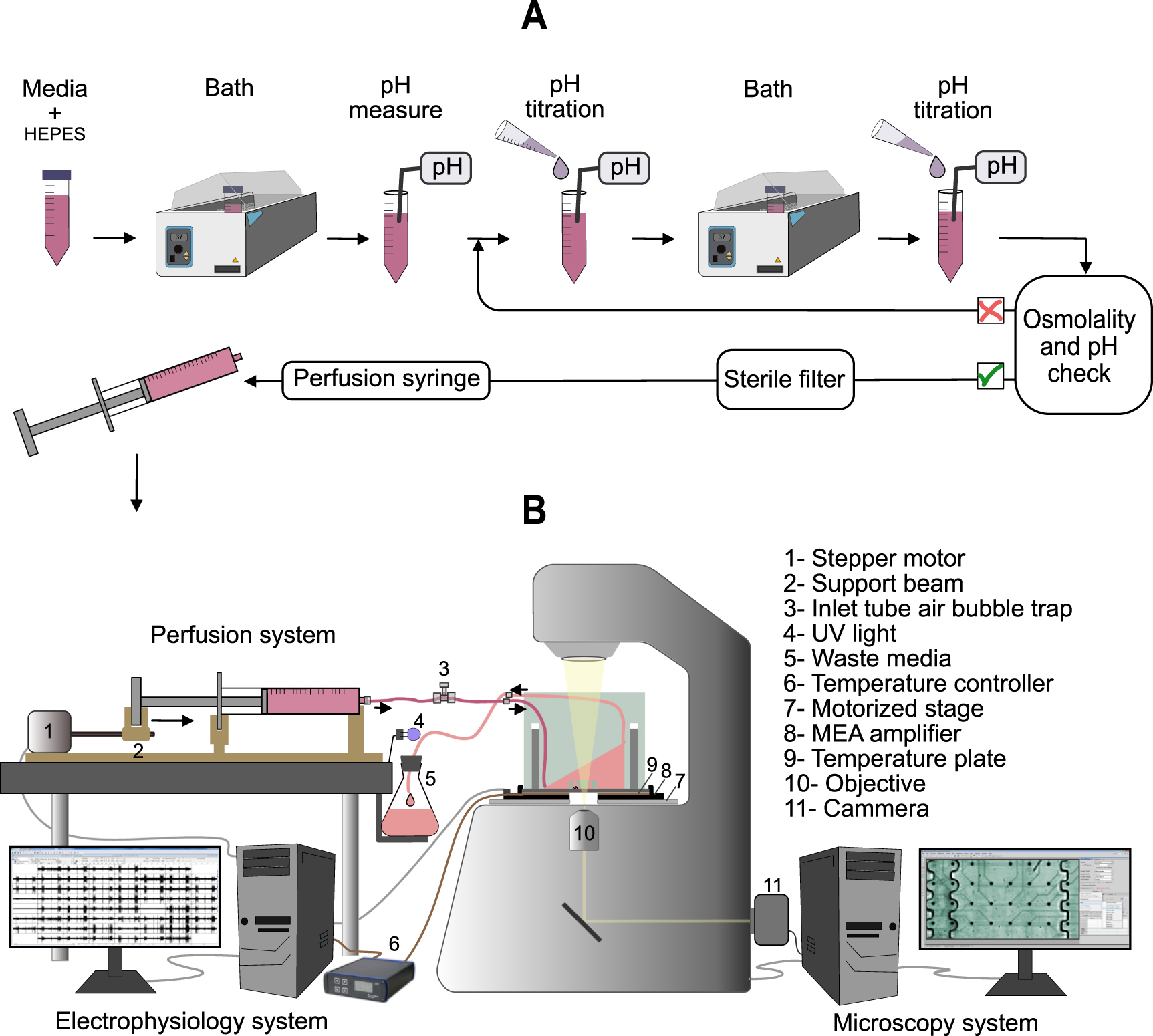 Incubator-independent perfusion system integrated with microfluidic ...