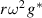 $r\,\omega^2\,g^{*}$